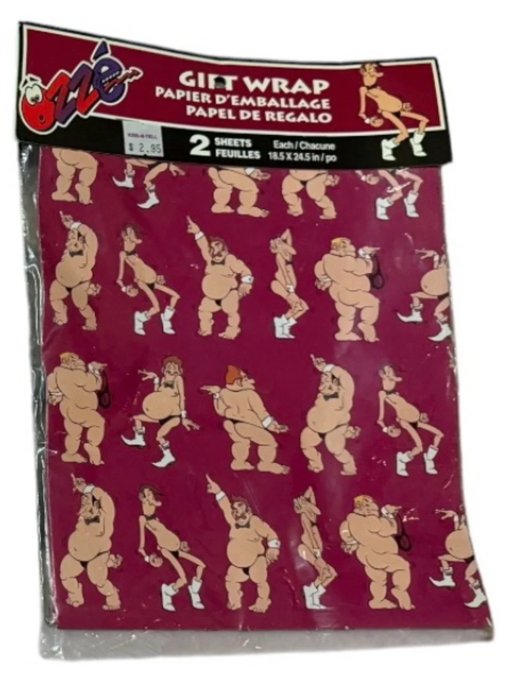 Vintage 2 Packs of Ozze Adult Wrapping Paper